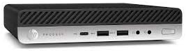 HP ProDesk 600 G4 Desktop Mini Intel 8th Gen Core i5-8500T 256 GB SSD 16GB DDR4 2666 MT/s Intel 2.1GHz UHD 630 Windows 10 Pro 64-bit