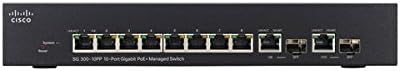 Cisco SG300-10PP-K9-NA 10-Port Gigabit PoE+ Managed Switch