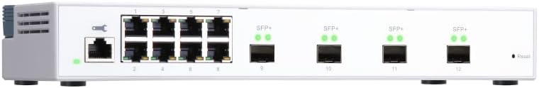 QNAP QSW-M408S 10GbE Managed Switch, with 4-Port 10G SFP+ and 8-Port Gigabit