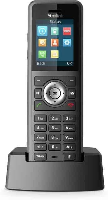 Yealink W59R Cordless Ruggedized DECT IP Phone, Base Station Not Included, 1.8-Inch Color Display, Power Adapter Included