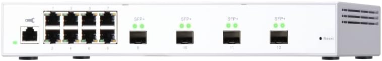 QNAP QSW-M408S 10GbE Managed Switch, with 4-Port 10G SFP+ and 8-Port Gigabit