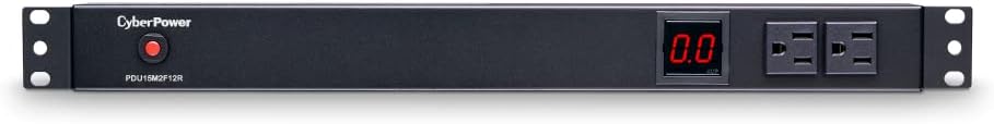 CyberPower PDU15M2F12R Metered PDU, 100-125V/15A, 14 Outlets, 1U Rackmount