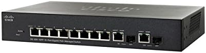 Cisco SG300-10PP-K9-NA 10-Port Gigabit PoE+ Managed Switch