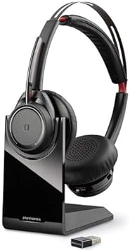Plantronics Voyager B825-M Focus UC Bluetooth Headset with USB Type-A Adapter for Microsoft (202652-02) Essential Bundle
