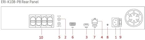 HIKVISION EKI-K82D46 8-Channel 4K POE NVR Value Express Kit with (6) 4MP Outdoor Network Dome Camera, (2.8 mm Fixed Lens), RJ45 Connections