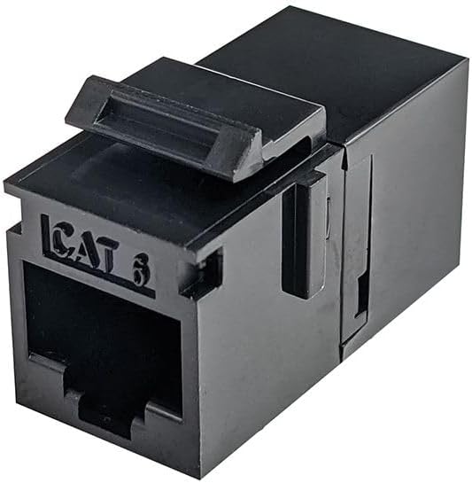 Simply45 S45-3260B-25 Cat6 UTP Black Keystone Feed-Thru Coupler - 25-Pack