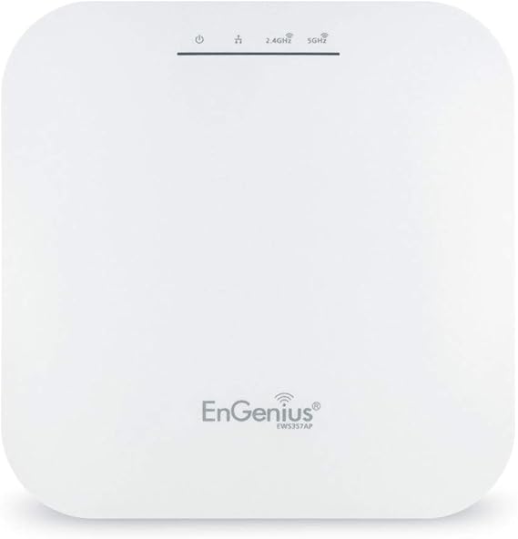 EnGenius EWS357AP WiFi 6 AX1800 2x2 Gigabit Wireless Access Point Features OFDMA, MU-MIMO, PoE+, WPA3, 1Gbps Port, up to 1024 Client Devices, License-Free Cloud Tools (Power Adapter Not Included) Brand: EnGenius