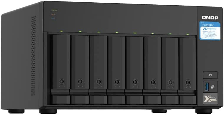 QNAP TS-832PX-4G 8 Bay High-Capacity NAS with 10GbE SFP+ and 2.5GbE