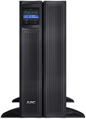 APC Network UPS, 2000VA Smart-UPS Sine Wave, Short Depth UPS with Extended Run Option, SMX2000LV, Tower/4U Rack Convertible, Line-Interactive, 120V Black