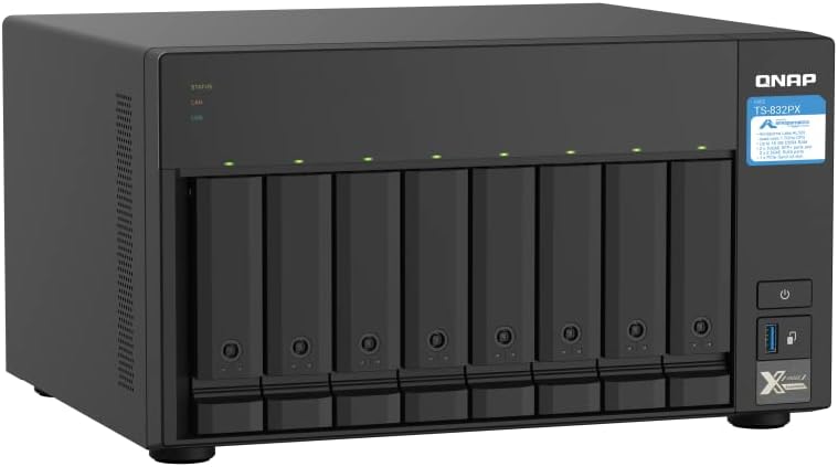 QNAP TS-832PX-4G 8 Bay High-Capacity NAS with 10GbE SFP+ and 2.5GbE