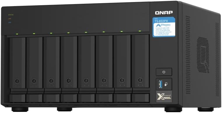 QNAP TS-832PX-4G 8 Bay High-Capacity NAS with 10GbE SFP+ and 2.5GbE