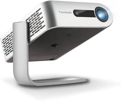 ViewSonic M1 Portable Projector with Auto Keystone Dual Harman Kardon Speakers HDMI USB Type C Auto Keystone Built-in Battery, Stream Netflix with Dongle