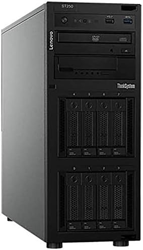 Lenovo ThinkSystem ST250 Mini Tower Server with Intel Xeon E-2124 Quad-Core CPU, 32GB DDR4, 8TB HDD, RAID (Renewed)