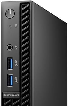 Dell OptiPlex 3000 Desktop Computer - Intel Core i5 12th Gen i5-12500T Hexa-core (6 Core) 2 GHz - 16 GB RAM DDR4 SDRAM - 256 GB M.2 PCI Express NVMe 3.0 x4 SSD - Micro PC - Black