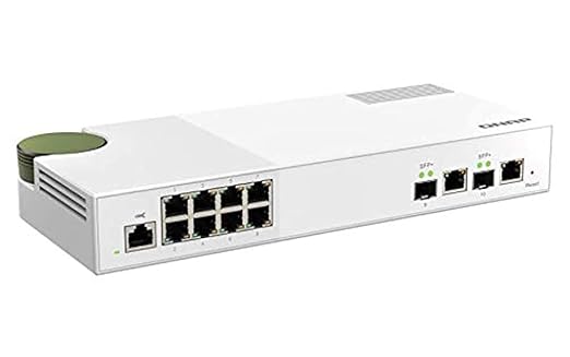 QNAP QSW-M2108-2C, Management Switch, 8 Port 2.5Gbps, 2 Port 10Gbps SFP+/ NBASE-T Combo. Easy Management with Web Browser.