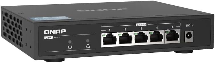 QNAP QSW-1105-5T-US 5-Port Unmanaged 2.5GbE Switch Broadcom BCM53161 chipset