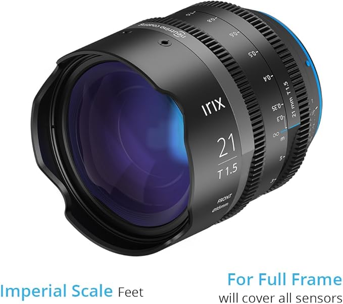Irix Cine 21mm T1.5 Wide-Angle Cinema Lens for Sony E Mount Cameras | Military Certified for Humidity and Freezing Rain/Icing | Distance Scale in Feet
