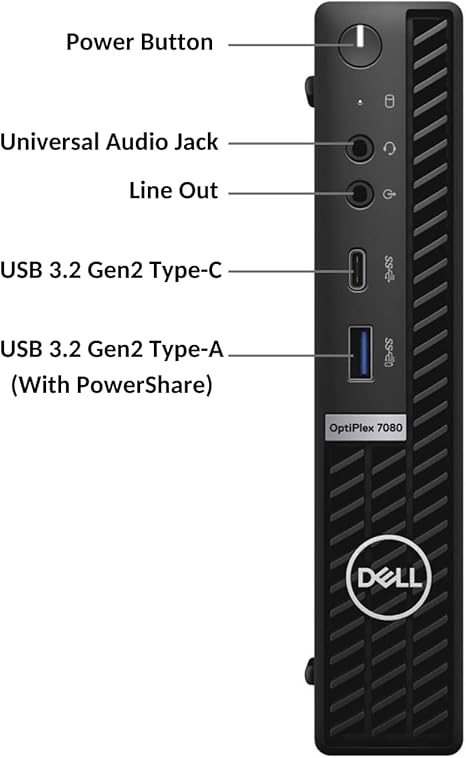 2021 Dell OptiPlex 3080 Micro Form Factor Business Desktop, Intel Core i5-10500T, 16GB DDR4 RAM, 512GB SSD, WiFi, HDMI, Bluetooth, Wired Keyboard&Mouse, Windows 11 Pro