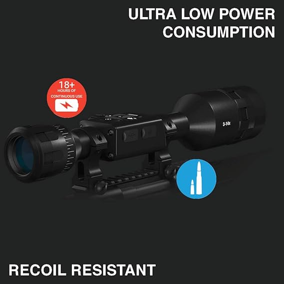 ATN X-Sight 4K Pro Smart Day/Night Rifle Scope - Ultra HD 4K technology with Superb Optics, 120fps Video, 18+ hrs Battery, Ballistic Calculator, Rangefinder, WiFi, E-Compass, Barometer, IOS & Android Apps