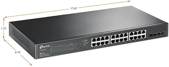 TP-Link JetStream 28-Port Gigabit PoE Smart Switch (TL-SG2428P) - with 24 x PoE+ @250W, 4 x 1G SFP, Rackmount, Limited Lifetime Protection, Centralized Cloud Management, Omada app