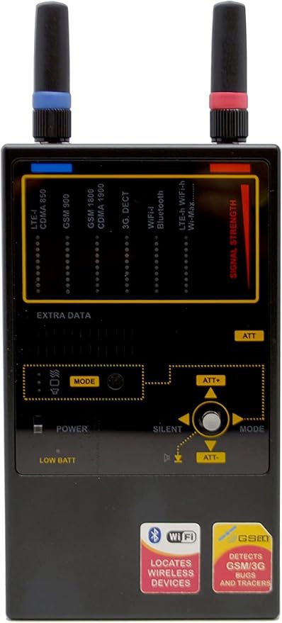 DefCon iProtect by DiscoverIt DD1207 Multi-Channel Signal Detector for Digital Wireless Protocols, Black