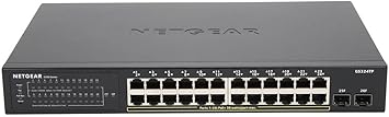 NETGEAR 26-Port Gigabit Ethernet Smart Managed Pro PoE Switch (GS324TP) - with 24 x PoE+ @ 190W, 2 x 1G SFP, Desktop/Rackmount, S350 Series