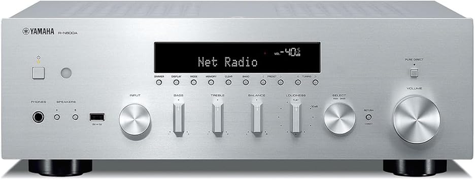 R-N600A Network Receiver with Streaming, Phono and Built-in DAC, Silver