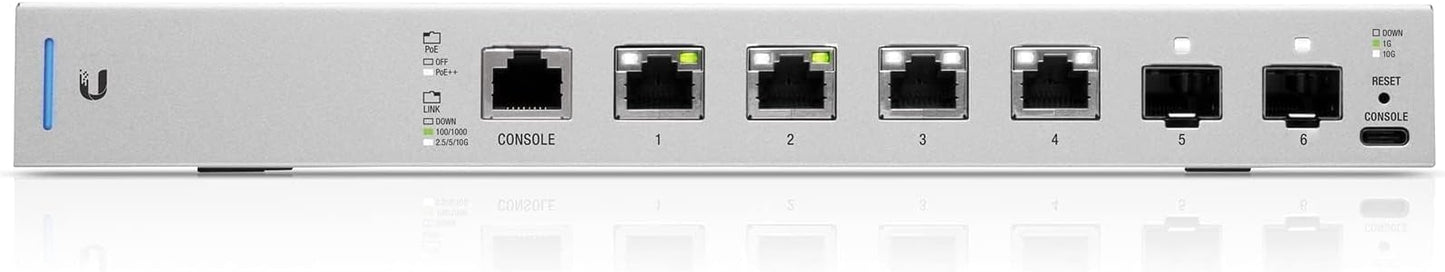 Ubiquiti Networks Commercial UniFi Switch 6 XG PoE, 10G 6-Port Switch with 802.3bt PoE++ (US-XG-6POE)