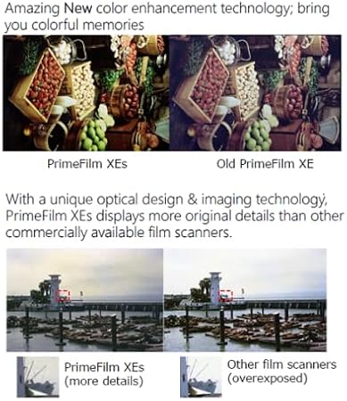 Pacific Image PrimeFilm XEs Film Scanner, 35mm Manual Film & Slide Scanner with Convenient Film Holder, 10000 dpi/48-bit Output. 3.9 Dynamic Range, Support Mac/Windows