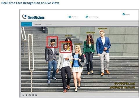 GEOVISION GV-FD8700-FR 8MP Low Lux WDR Face Recognition IR Network Dome Camera with 3.3~12mm varifocal Lens, RJ45 Connection