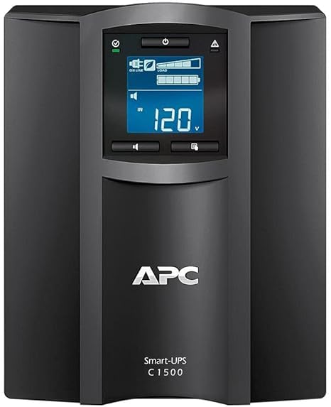 APC 1500VA Smart UPS with SmartConnect, SMC1500C Sinewave UPS Battery Backup, AVR, 120V, Line Interactive Uninterruptible Power Supply