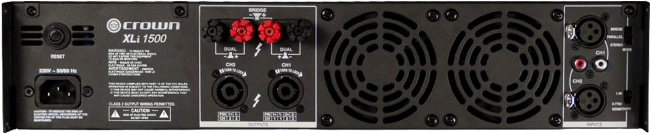Crown XLi1500 Two-channel, 450W at 4Ω Power Amplifier