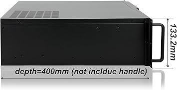 RackChoice 3u Rackmount Server Chassis MATX/Mini-ITX 3x5.25 Support ATX PSU with Either top/Bottom or Side Cooling and SFX PSU (Need to use The ATX to SFX braccket in Screw Box)