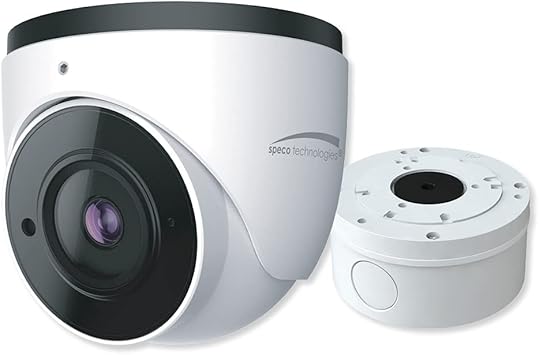 Speco O4VT1 4MP H.265 IP Turret Camera with Analytics and Junction Box, 2.8mm Fixed Lens