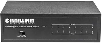 Intellinet Network Solutions 561204 8-Port Gigabit Ethernet PoE+ Switch