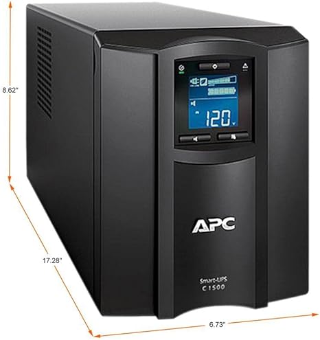 APC 1500VA Smart UPS with SmartConnect, SMC1500C Sinewave UPS Battery Backup, AVR, 120V, Line Interactive Uninterruptible Power Supply