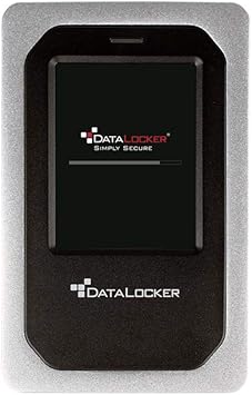 DataLocker DL4 FE 2 TB Password Protected Hardware Encrypted HDD, Easy Screen Guided Use, AES 256, IP64 Dust, TAA Compliant Trusted Supply Chain, OS Independent, USB-C/USB-A