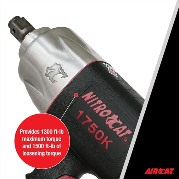 AirCat 1750-K: 3/4" Kevlar Twin Clutch Impact Wrench 1300 Ft-Lb