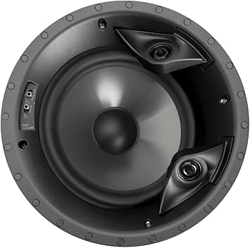 olk Audio Vanishing Series 80 F/X-LS in-Ceiling Surround Speaker (Pair), 8" Dynamic Balance Driver & (2) 0.75" Ring-Radiator Tweeter, Dual-Port Bandpass Enclosure, Rotating Cam System, Black