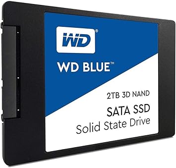 Western Digital 2TB WD Blue 3D NAND Internal PC SSD - SATA III 6 Gb/s, 2.5"/7mm, Up to 560 MB/s - WDS200T2B0A