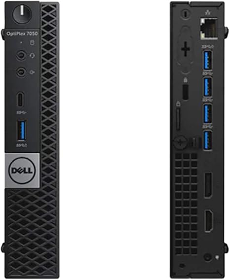 Dell Optiplex 7050 Micro Desktop, Intel i7, 16GB RAM, 256GB SSD, WiFi, Keyboard and Mouse, Windows 10 Pro (Renewed)