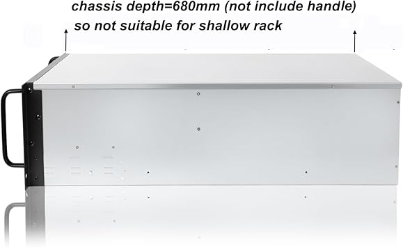 RackChoice 4U Rackmount Server Chassis 8-Bay 12Gbps Hot-Swappable SATA/SAS, EATX/ATX Compatible, Alloy Steel, Black, Ideal for Data Centers & SMBs
