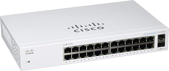 Cisco Business CBS110-24T Unmanaged Switch | 24 Port GE | 2x1G SFP Shared | Limited Lifetime Protection (CBS110-24T)