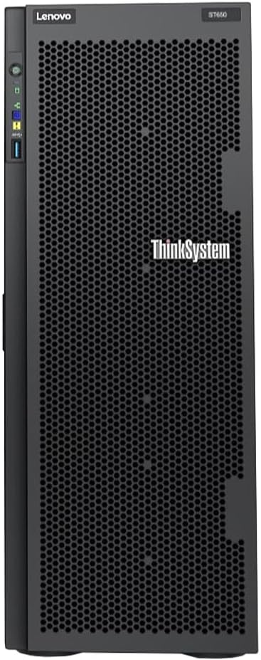 Lenovo ThinkSystem ST650 Tower Server Bundle with 2 x Intel Xeon Silver 4309Y, 128GB DDR4, 2TB SSD, 24TB HDD, RAID, Matrox G200 Graphics, Windows Server 2019