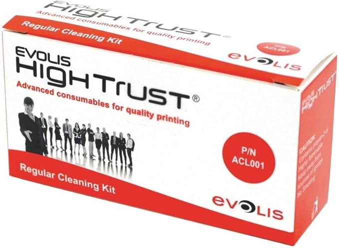 Evolis Primacy Printer Consumables Adhesive Cleaning Card Kit 50 Adhesive Cards ACL003