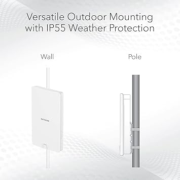 NETGEAR Wireless Outdoor Access Point (WAX610Y) - WiFi 6 Dual-Band AX1800 Speed | Up to 200 Devices | 1x2.5G Ethernet Port | IP55 Weatherproof | 802.11ax | Insight Remote Management | PoE+ Powered