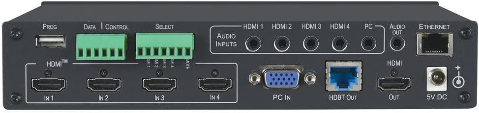 Kramer 18G 4K HDR Presentation Switcher/Scaler - 7 Inputs - HDMI & VGA - USB & Network - PC Compatible