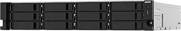 QNAP TS-1232PXU-RP-4G 12 Bay High-Speed SMB Rackmount NAS with Two 10GbE and 2.5GbE Ports, Redundant PSU