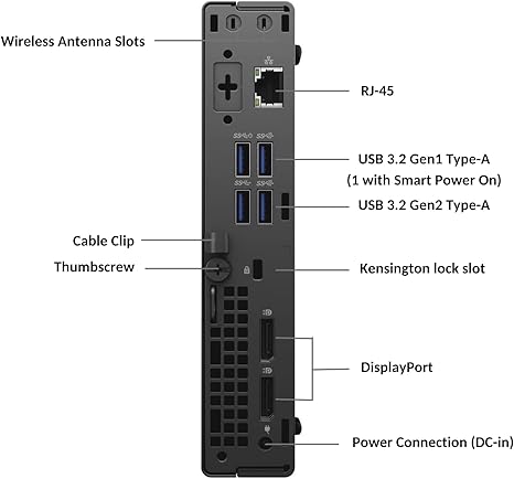 2021 Dell OptiPlex 3080 Micro Form Factor Business Desktop, Intel Core i5-10500T, 16GB DDR4 RAM, 512GB SSD, WiFi, HDMI, Bluetooth, Wired Keyboard&Mouse, Windows 11 Pro