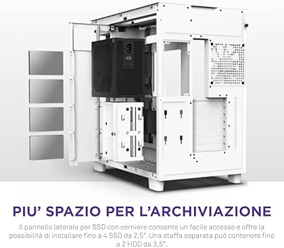 NZXT H9 Elite CM-H91EW-01 Dual-Chamber ATX Mid-Tower PC Gaming Case Includes 3 x 120mm F120 RGB Duo Fans with Controller Glass Front, Top & Side Panels 360mm Radiator Support White